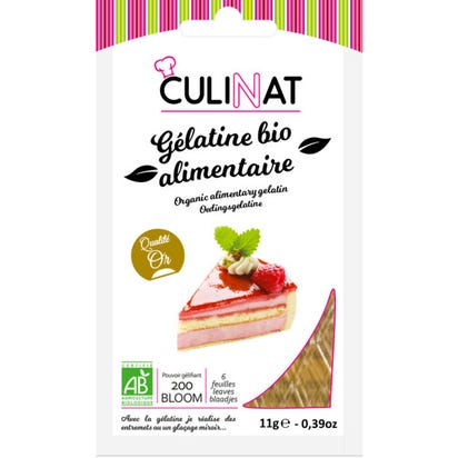 Gélatine Alimentaire 6 Feuilles