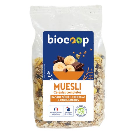 Muesli Céréales  Banane,Chocolat & Graines 500G